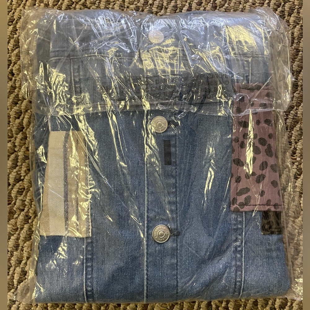 LOGO Lavish by Lori Goldstein Patchwork Denim Jacket A399597 QVC NWT 16 Reg - Picture 7 of 7